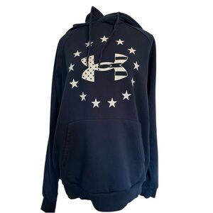 Under Armour Loose Men's Hoodie Size Medium Navy Blue Kangaroo
Pockets
